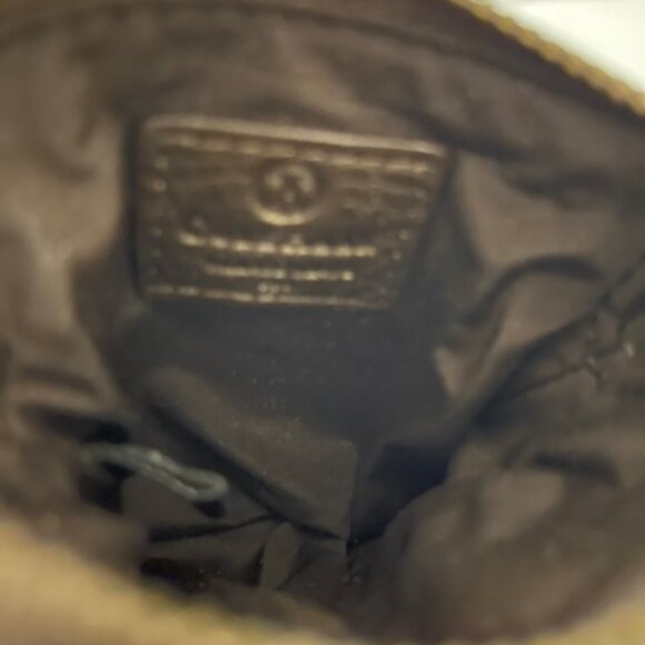 Cole Haan coin purse leather velvet basketweave. - Picture 3 of 4